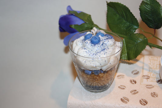 Blueberry Crumble Dessert Kerze